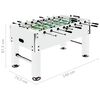 vidaXL Football Table Steel 60 kg 140x74.5x87.5 cm White