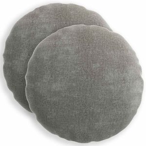 vidaXL Cushion Cover 2 pcs HEERLEN Dark Grey &Oslash; 40 cm Chenille Fabric