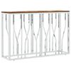 vidaXL Console Table Silver Stainless Steel and Solid Wood Reclaimed