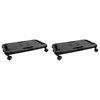 vidaXL Transport Trolleys 2 pcs Black Polypropylene 200 kg