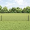 vidaXL Fence with Post Grey 0.4 x 100 m Steel and PVC