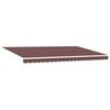 vidaXL Manual Retractable Awning with LED Brown 500x300 cm