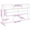 vidaXL Headboard Cabinet Artisian Oak 200x19x103.5 cm Engineered Wood