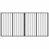vidaXL Dog Gate 2 Panels Black 100 x 100 cm Galvanised Steel