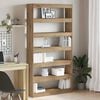 vidaXL Book Cabinet Black Oak 100 x 30 x 198 cm Engineered Wood