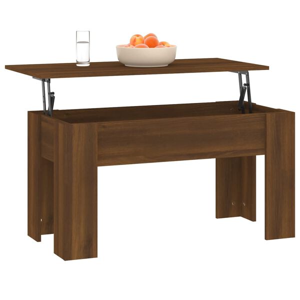 vidaXL Coffee Table Brown Oak 101x49x52 cm Engineered Wood