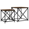 vidaXL Nesting Coffee Tables 2 pcs Brown Oak Engineered Wood