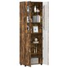 vidaXL Highboard FLORIN Smoked Oak 60 x 35 x 182 cm Engineered Wood