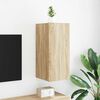 vidaXL TV Wall Cabinet with LED Lights Sonoma Oak 30.5x35x70 cm