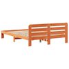 vidaXL Bed Frame without Mattress Wax Brown 140x190 cm Solid Wood Pine