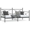 vidaXL Day Bed without Mattress Black 100x200 cm Steel