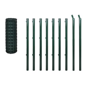 vidaXL Euro Fence Steel 10 x 0,8 m Green
