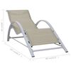 vidaXL Sunlounger Textilene and Aluminium Cream