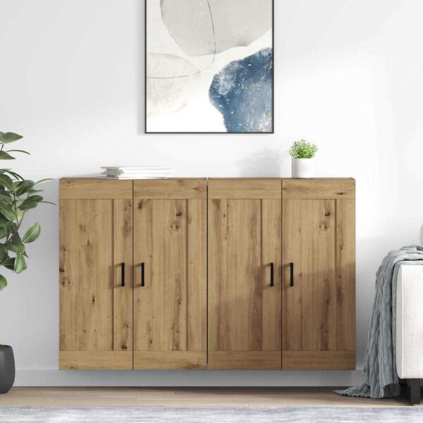 vidaXL Wall-mounted Cabinet 2 pcs Artisan Oak 69.5 x 34 x 90 cm