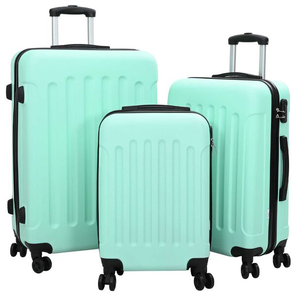vidaXL Suitcase Set with Lock 3 pcs Mint green 50 x 31 x 78 cm