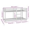 vidaXL Bunk Bed without Mattress 80x200 cm Solid Wood Pine