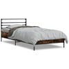 vidaXL Bed Frame without Mattress Smoked Oak 90x190 cm Single