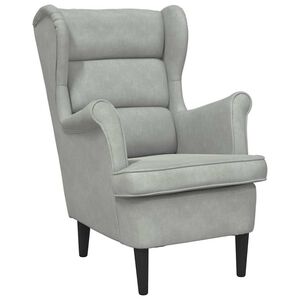vidaXL Armchair Light Grey Velvet