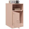 vidaXL Bedside Cabinet Pink 34.5x39x62 cm Steel