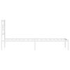 vidaXL Metal Bed Frame without Mattress with Headboard White 90x190cm