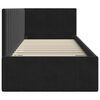 vidaXL Corner Bed Frame with Headboard Black 80 cm x 200 cm Velvet