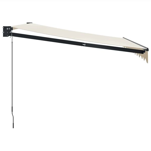 vidaXL Retractable Awning Cream 3x2.5 m Fabric and Aluminium