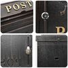 vidaXL Wall Mounted Mailbox Bronze 29 x 13 x 41 cm Cast Aluminum