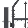 vidaXL Garden Fence Gate with Arched Top Grey 4 x 1.25 m Steel
