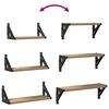vidaXL Wall Shelf Set with Shelf 3 pcs Artisan oak 37 x 12 x 13 cm