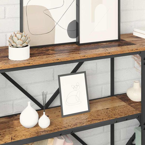 vidaXL Console Table Old Wood 180 x 30 x 75 cm Engineered Wood