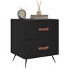 vidaXL Bedside Cabinets 2 pcs Black 40x35x47.5 cm Engineered Wood