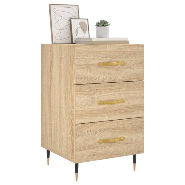 vidaXL Bedside Cabinet Sonoma Oak 40x40x66 cm Engineered Wood