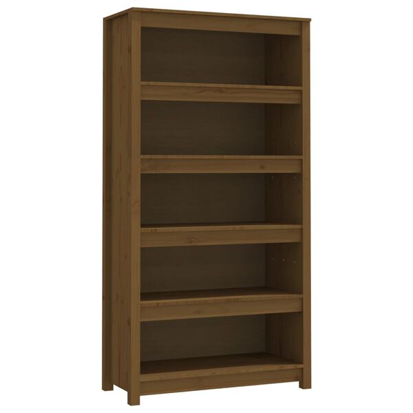 vidaXL Book Cabinet Honey Brown 80x35x154 cm Solid Wood Pine