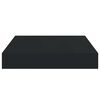 vidaXL Floating Wall Shelf Black 23x23.5x3.8 cm MDF