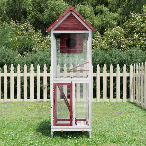 vidaXL Bird House Mocha 60x58.5x160 cm Solid Wood Pine