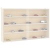 vidaXL Wooden Collector's Display Case with Doors 60x8.5x37cm