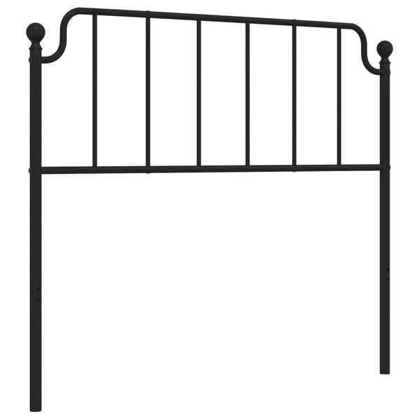 vidaXL Metal Replace Headboard Black 107 cm