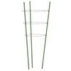 vidaXL Garden Plant Supports with 3 Rings 5 pcs Green 60 cm Steel