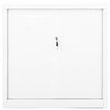 vidaXL Sliding Door Cabinet White 90x40x90 cm Steel