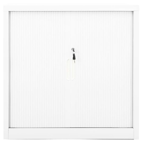 vidaXL Sliding Door Cabinet White 90x40x90 cm Steel