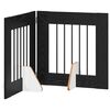 vidaXL Foldable Dog Gate with Stands 2 pcs Black Oak 120.5 cm