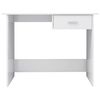 vidaXL Desk High Gloss White 100x50x76 cm Engineered Wood
