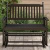 vidaXL Glider Bench Black 118x70x104.5 cm Solid Wood Poplar
