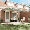 vidaXL Awning Striped Green and white 4.5 x 3 m Polyester and metal