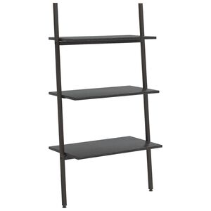 vidaXL 3-Tier Leaning Shelf Black 64x34x116 cm