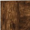 vidaXL Headboard Cabinet with LED Smoked Oak 160 x 16.5 x 103.5 cm