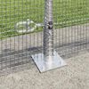 vidaXL Fence Post Silver 10 x 0.4 m (12 x 12 mm mesh) Steel