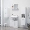 vidaXL Bathroom Mirror High Gloss White 60x10.5x45 cm Engineered Wood