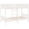 vidaXL Bunk Bed White 90x200 cm Solid Wood Pine