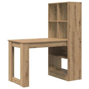 vidaXL Desk Artisan Oak Engineered Wood 122 x 67 x 145 cm